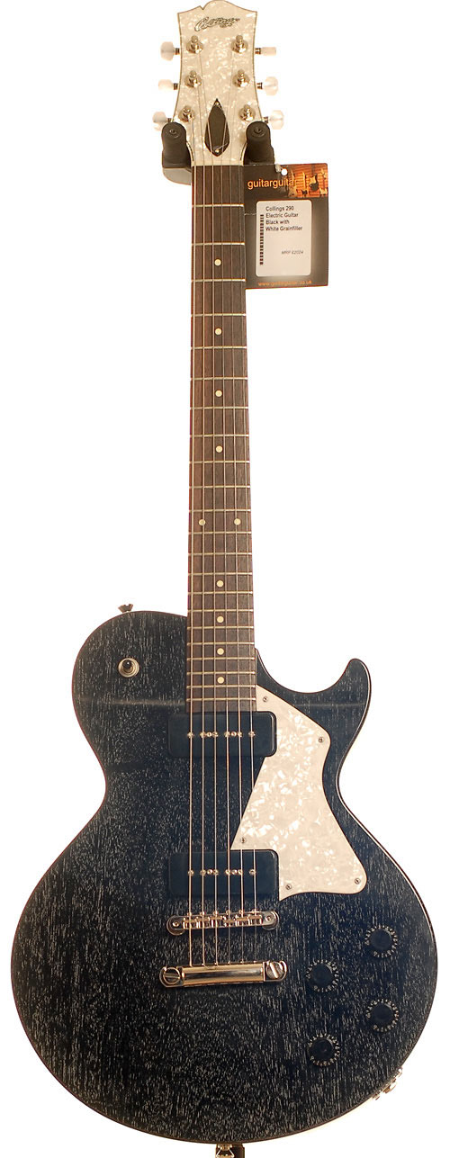 Collings 290 Electric Guitar Black with White Grainfiller