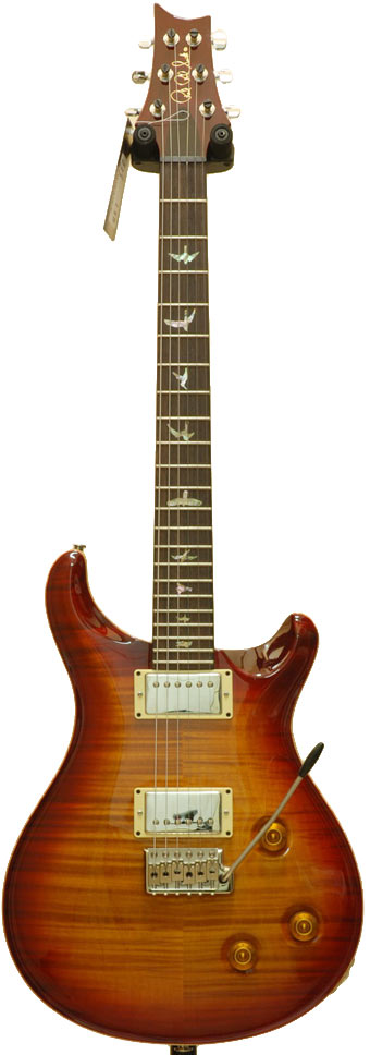 PRS Custom 22 10 Top Birds Trem Dark Cherry Sunburst