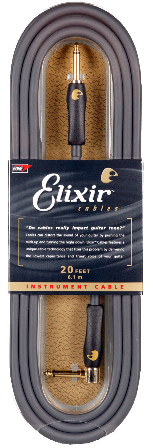 Elixir E92220 20FT Angled Cable | guitarguitar