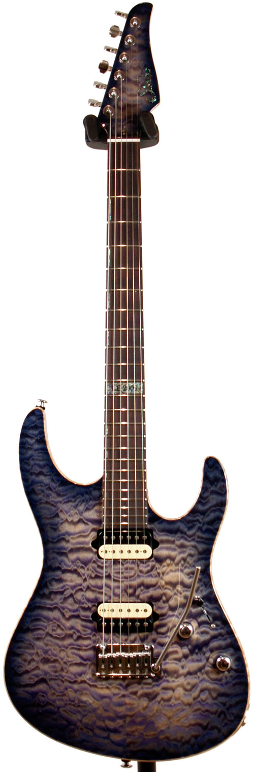 Suhr 2009 Limited Edition Modern Carve Top Faded Trans Whale Blue Burst Quilt