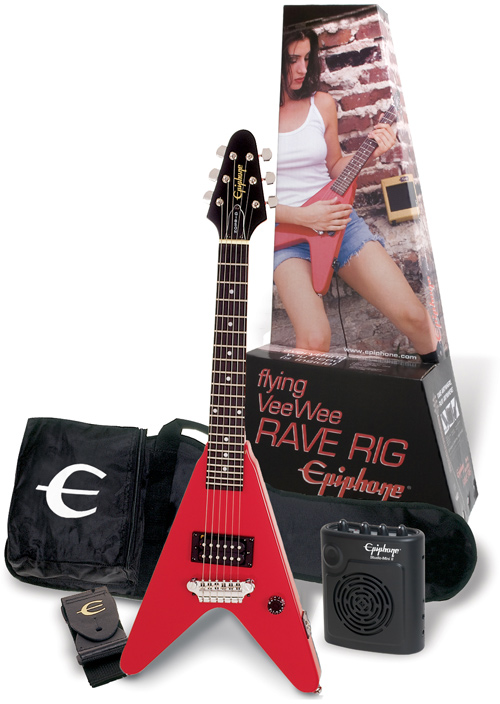 Epiphone Flying VeeWee Rave Rig Red
