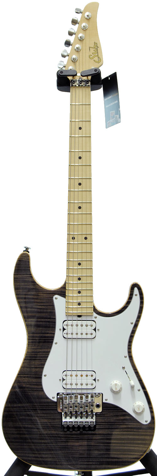 Suhr Pro Series S6 Trans Charcoal Flame Top MN