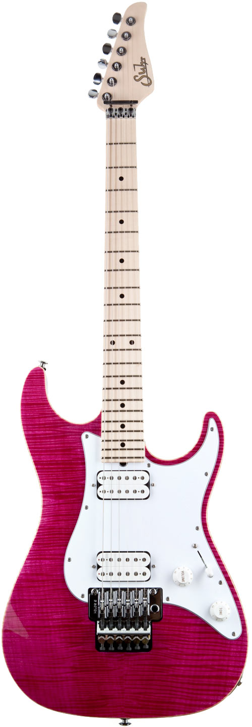 Suhr Pro Series S6 Magenta Pink Stain Floyd Rose MN