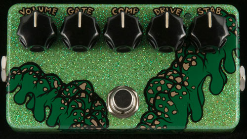 ZVEX Hand Painted Fuzz Factory F128 Green Sparkle