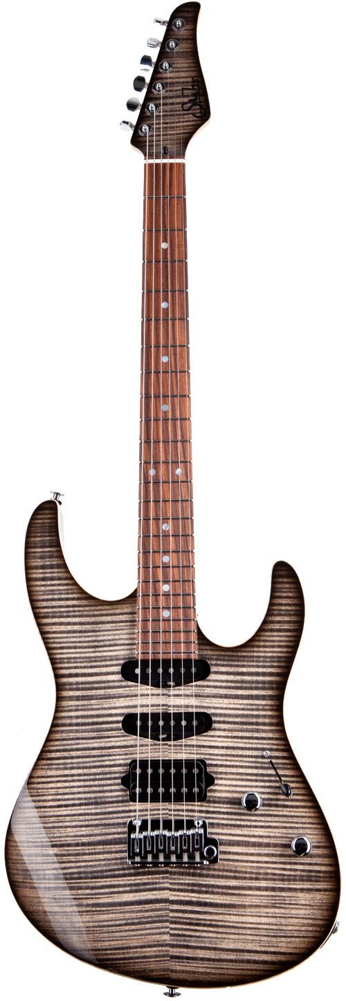 Suhr Modern Charcoal Burst Flame Top Pau Ferro SSH