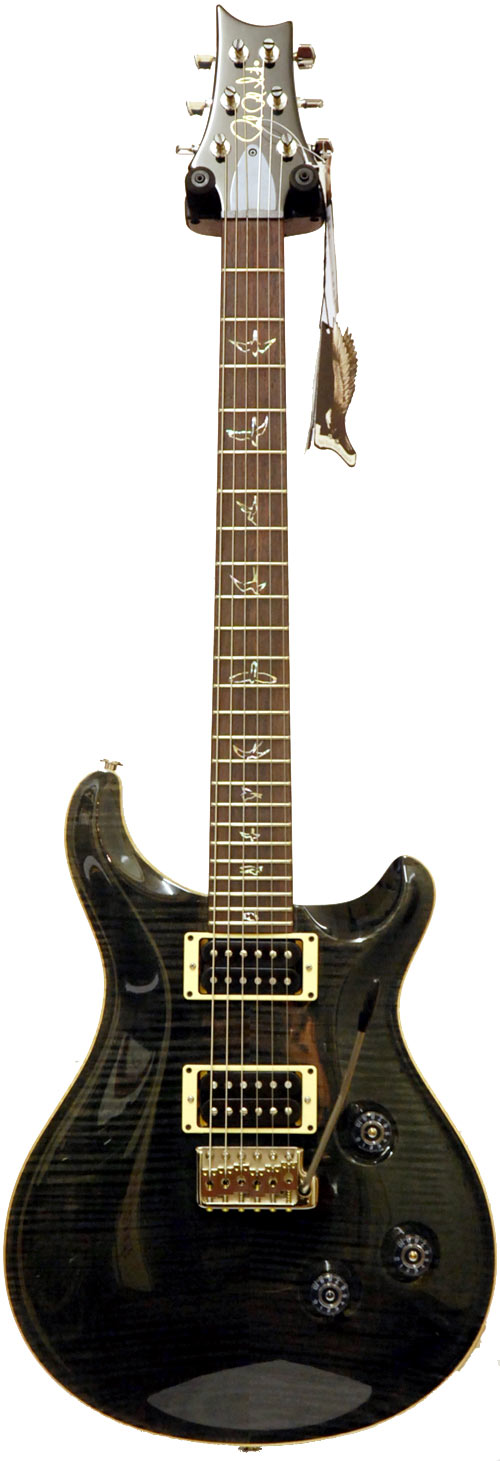 PRS Custom 24 Grey Black 10 Top Birds