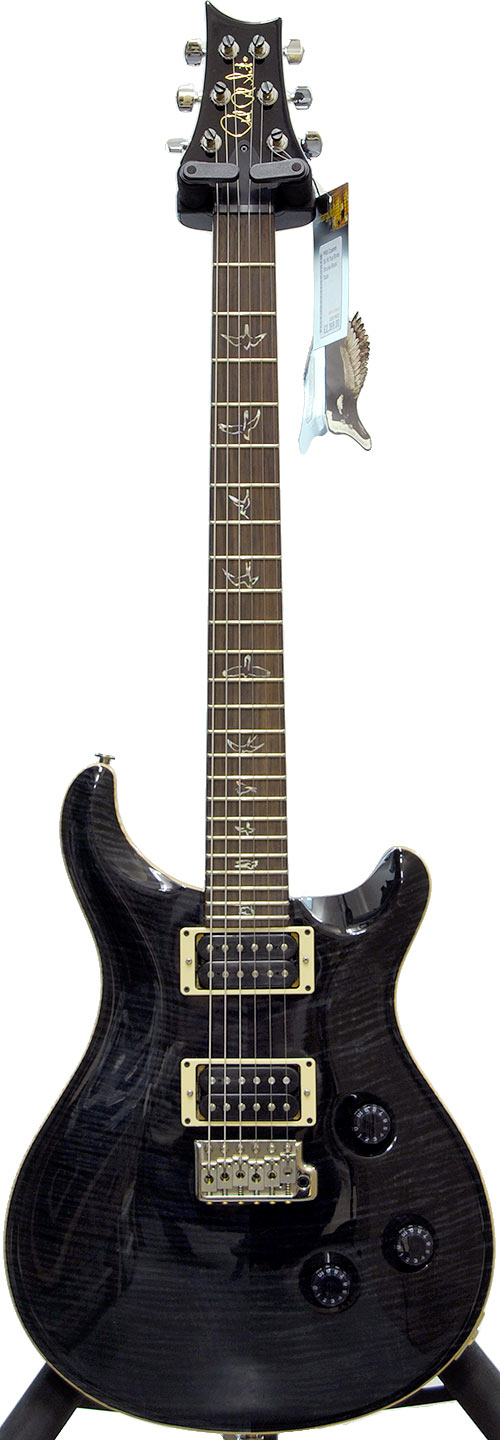 PRS Custom 24 10 Top Birds Smoke Black Slate