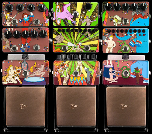 ZVEX Custom Paint Pedal Board Panel Piece Circus Scene