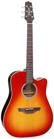 Takamine EF300NCS Dreadnought Cherry Sunburst