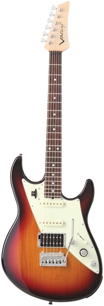 Tyler Variax JTV-69US 'S' Style 3 Tone Sunburst Alder RW Mint Green Pickguard Pickguard