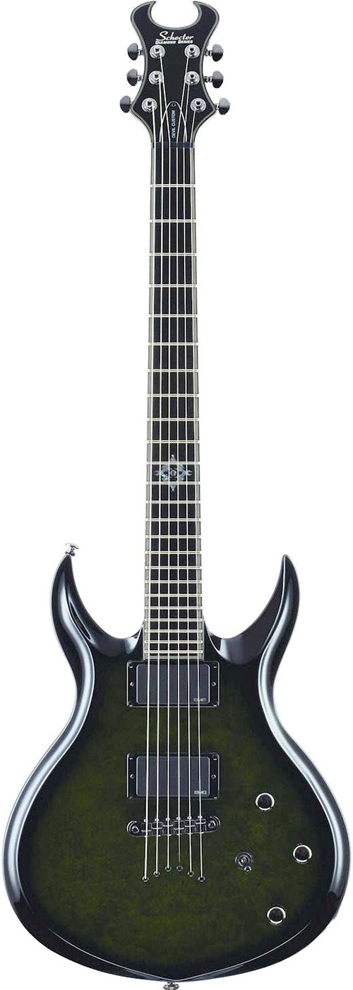 Schecter Devil Custom Dark Green Burst