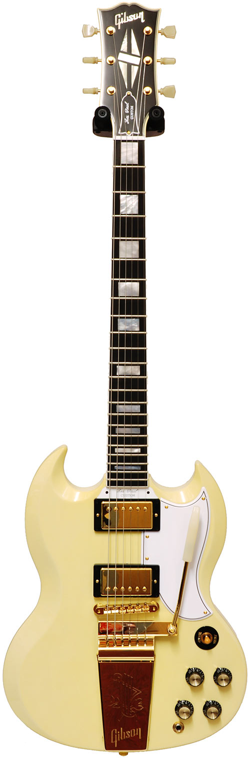Gibson Custom Shop SG Custom 2 Pickup Antique Polaris White Maestro