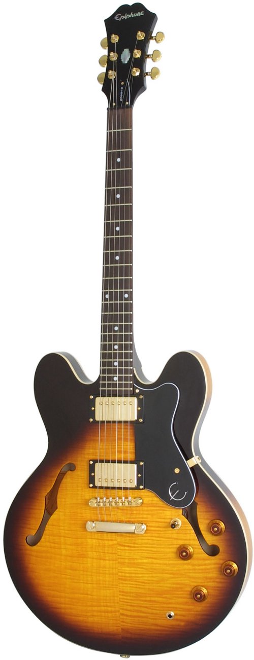 Epiphone Dot Deluxe Vintage Sunburst Gold Hardware