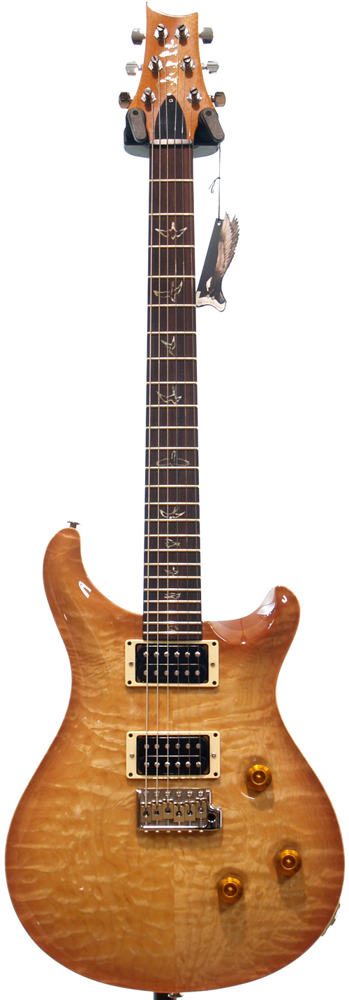 PRS Custom 24 Vintage Natural Quilt 10 Top Bird Inlays Wide Thin