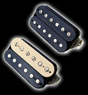 Bare Knuckle Miracle Man Humbucker Set Zebra Bridge, Black Neck