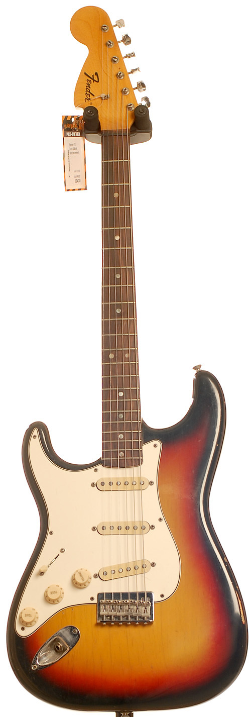Fender 71 3 Tone S/Burst Strat l/h pre owned