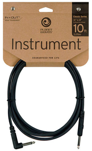 Planet Waves Classic Series Guitar Cable 10Ft Angled