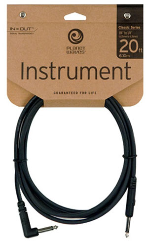 Planet Waves Classic Series Guitar Cable 20Ft Angled