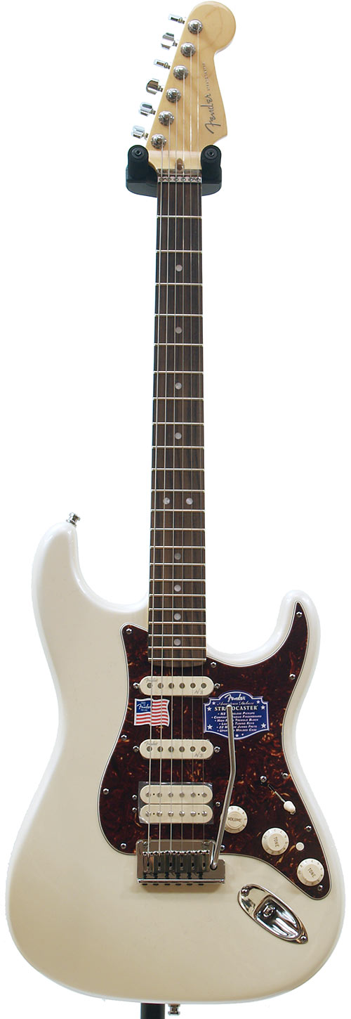 Fender American Deluxe Strat HSS RW Olympic Pearl White