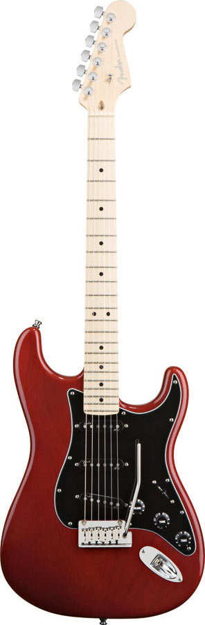 Fender American Deluxe Strat Ash MN Wine Transparent (Discontinued Model)