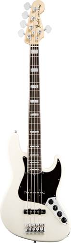 Fender American Deluxe Jazz Bass V RW Olympic White