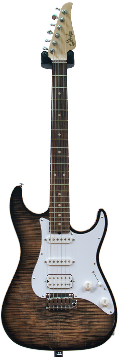 Suhr Pro Series S3 Flame Top Charcoal Burst | guitarguitar