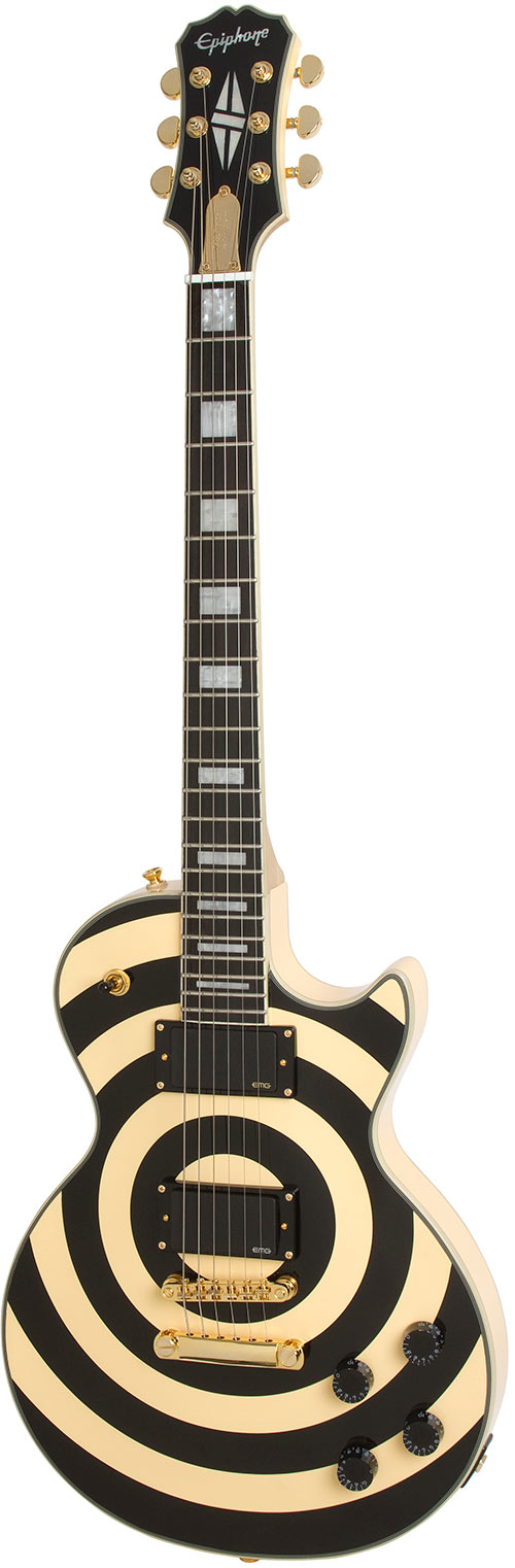 Epiphone Zakk Wylde Les Paul Custom PLUS Bullseye Antique Ivory EMG 81 + 85