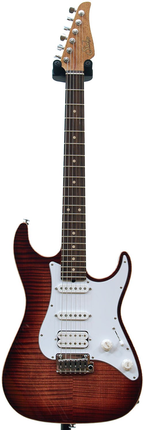 Suhr Pro Series S3 Chambered Mahogany Body Mahogany Neck Faded Red Wine Burst #2699