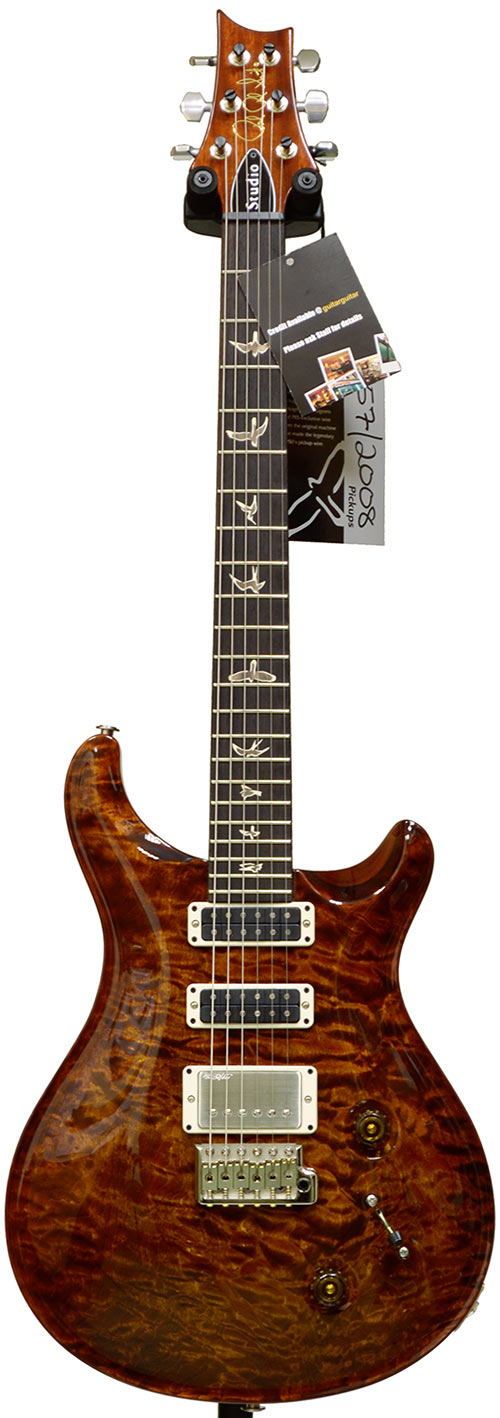 PRS Studio Black Gold 10 Top Quilt V12 Finish Pattern Thin Neck #174367