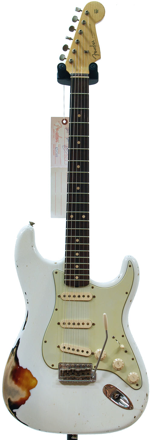 Fender Custom Shop 60's Strat Heavy Relic White over Sunburst Mint Guard 9.5 #R54509