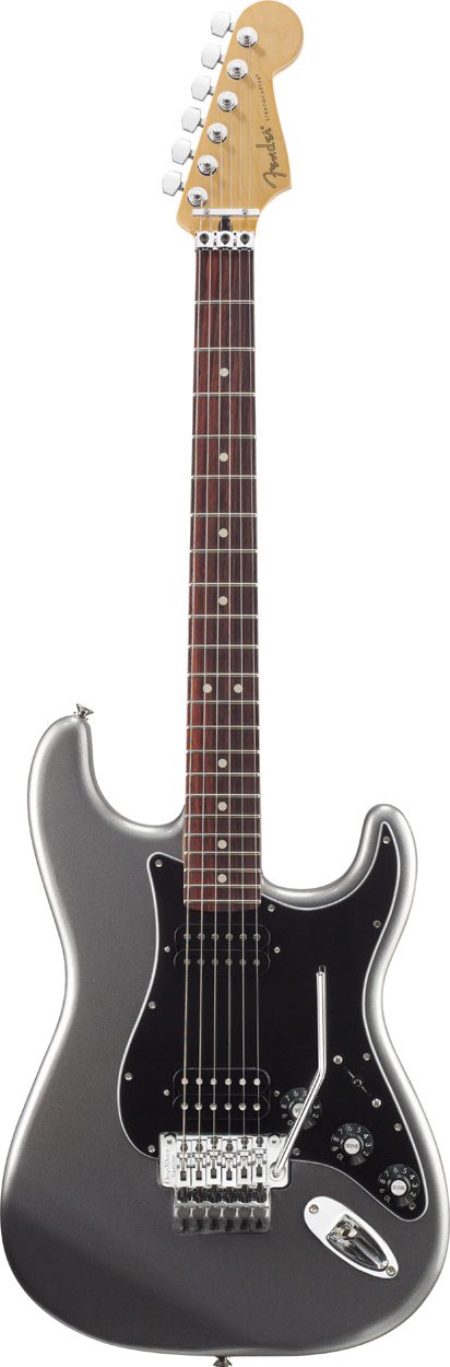 Fender Blacktop Strat Titanium Silver Floyd Rose RW