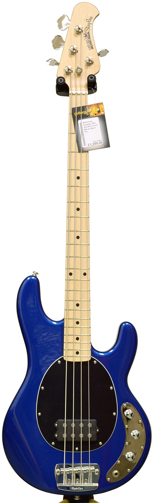 Music Man Stingray 4 2EQ MN Blue Pearl - Black PG