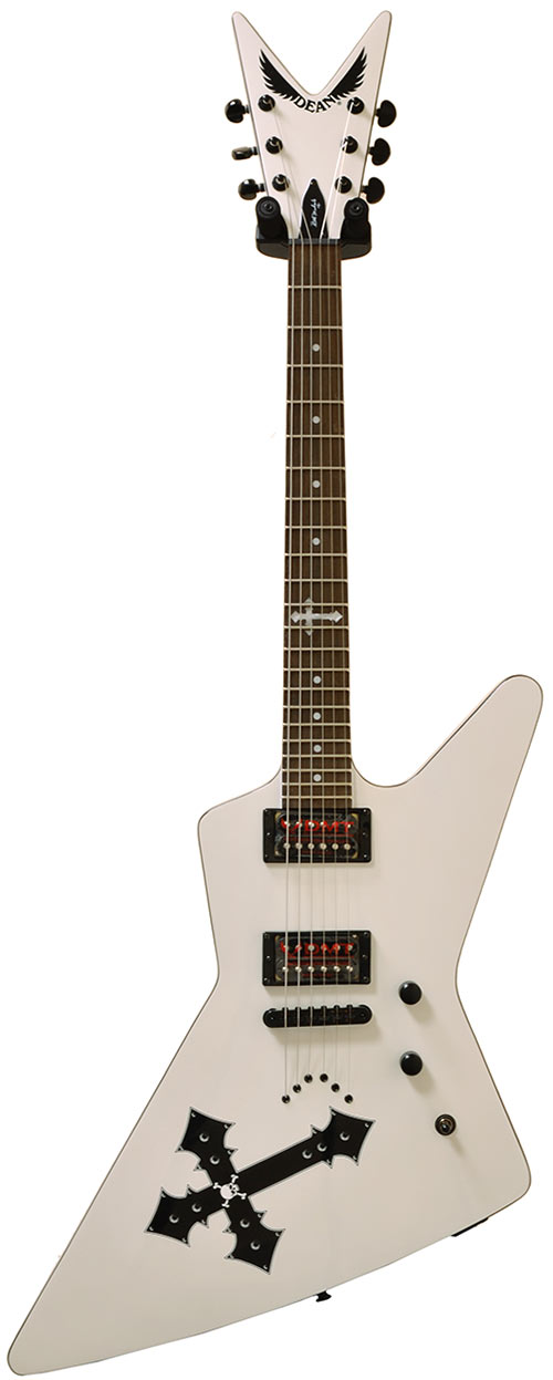 Dean DGK BM Z MWH Brett Michaels Signature Z Metallic White