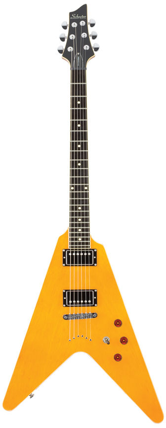 Schecter V-1 Classic Vintage Antique Yellow (End Of Line)