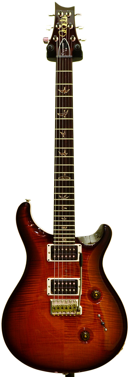 PRS Custom 24 Burst Orange 10 Top Pattern Thin Neck #175649