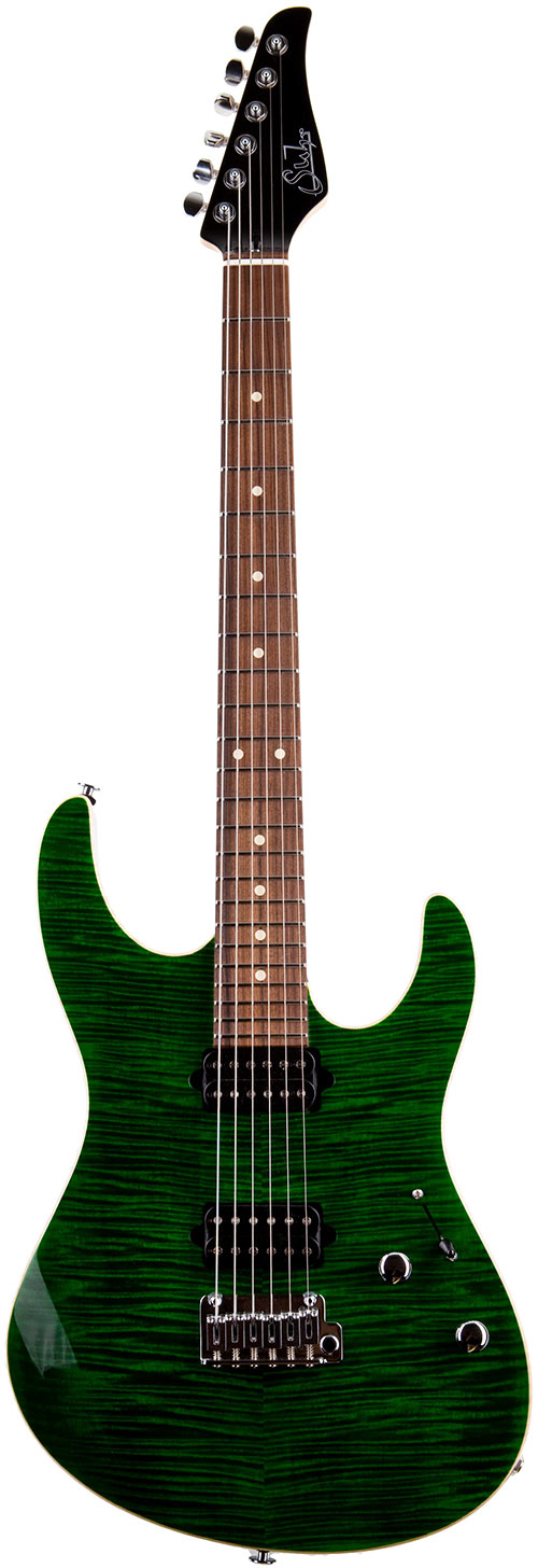 Suhr Pro Series Modern M7 Gotoh 510 Trans Emerald Green RW #3488 - Ex Demo