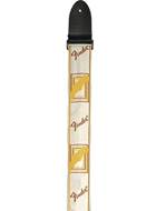 Fender Monogrammed Guitar Strap White/Brown/Yellow