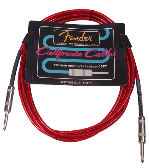 Fender 10' California Cable Candy Apple Red