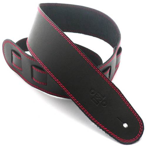 DSL SGE25-15-6 Leather 2.5 Inch Black with Red Stitch