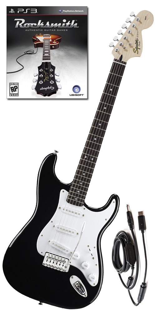 Ubisoft Rocksmith (PS3) + Squier Strat Black