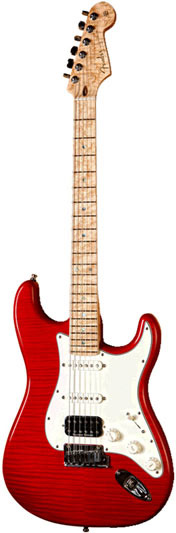 Fender Custom Shop 2011 Custom Deluxe Stratocaster with Flame Maple Top Trans Red MN