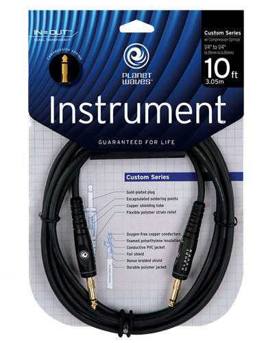 Planet Waves Custom Series 10FT Straight Guitar Cable
