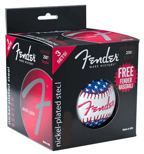 Fender 250R 10-46 Strings 3pk with free Baseball