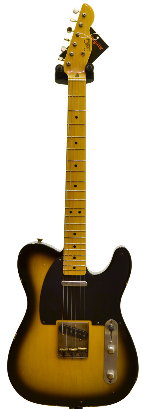 LSL Instruments TB SP SB T Bone Sugar Pine Sunburst Black Guard Fat Neck 'Karine'