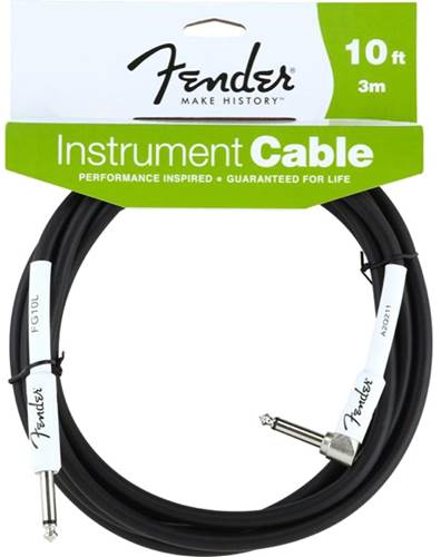Fender 10ft/3m Instrument Performance Cable Angled Black