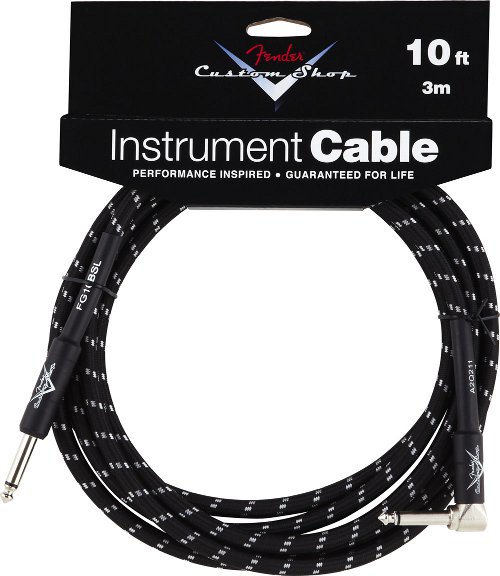Fender Custom Shop Cable 3M Angled Black Tweed