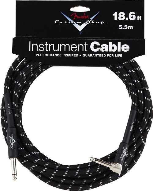 Fender Custom Shop Cable 5.5M Angled Black Tweed