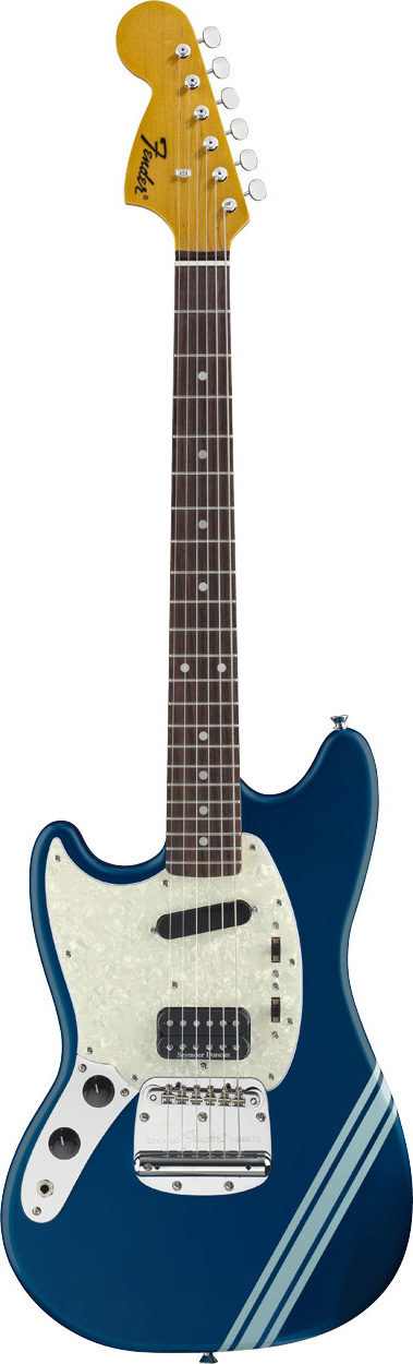 Fender Kurt Cobain Mustang LH RW Dark Lake Placid Blue with Stripe