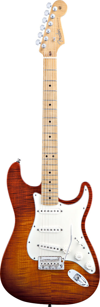 Fender American Select Strat Flame MN Dark Cherry Burst