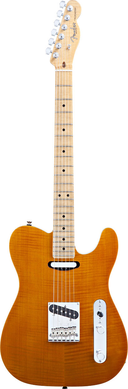 Fender American Select Tele Carved Maple Top Flame MN Amber (Discontinued Model)